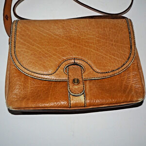 Vintage GOLDPFEIL CARACCIOLA (West Germany) Brown Leather Saddle Bag